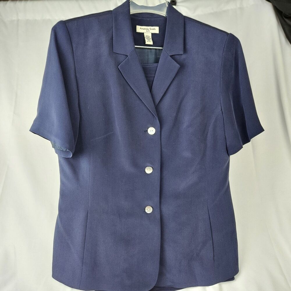 Amanda smith skirt suit Navy Blue Color Size 12